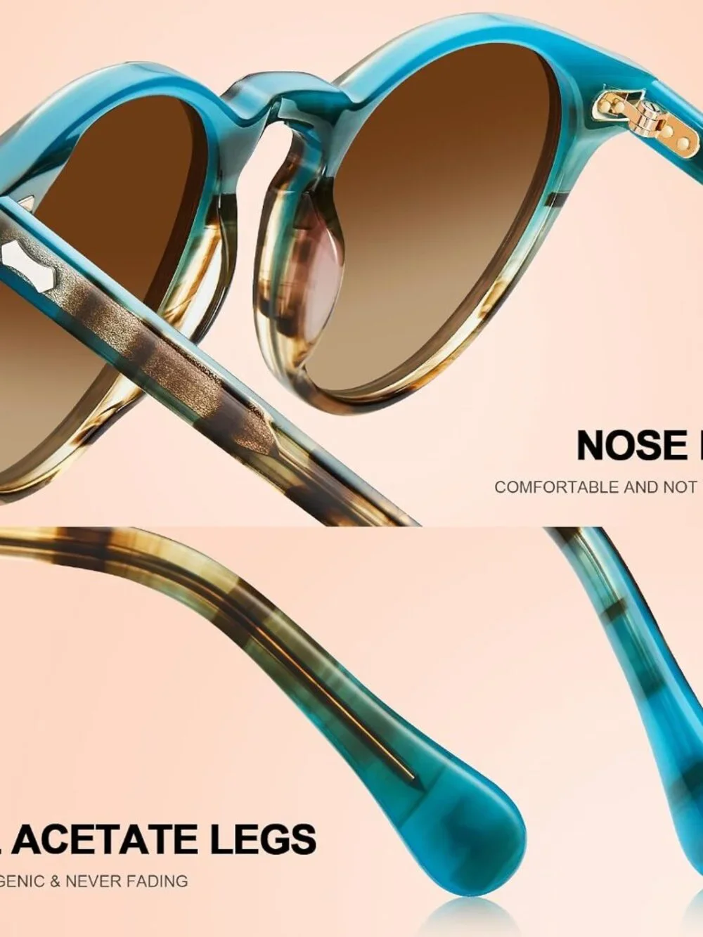 Stylish Women’s Retro Round Polarized Sunglasses - UV Protection Included